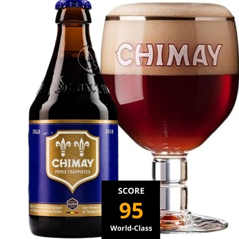 Bia Bỉ Chimay Xanh Blue Trappist 9,0% - Chai 330ml - Thùng 24