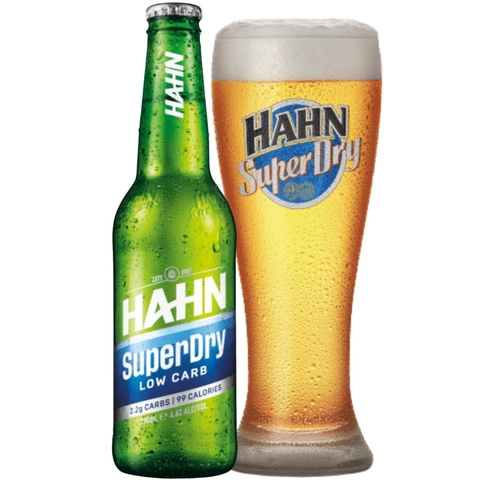 Bia Úc Hahn Dry Lager 4,6% - Chai 330ml - Thùng 24
