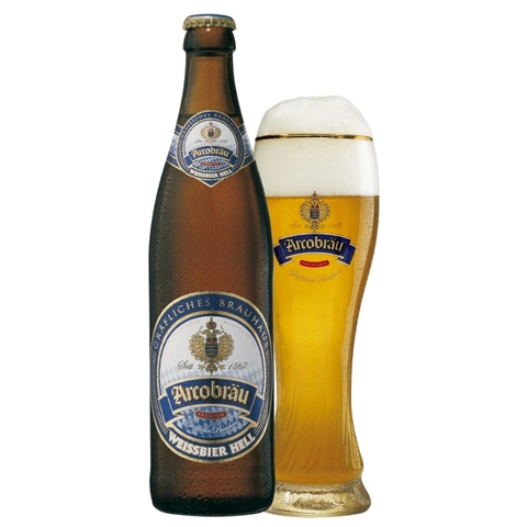 Bia Đức Arcobrau WeiBbier Hell 5,3% - Chai 500ml - Thùng 20