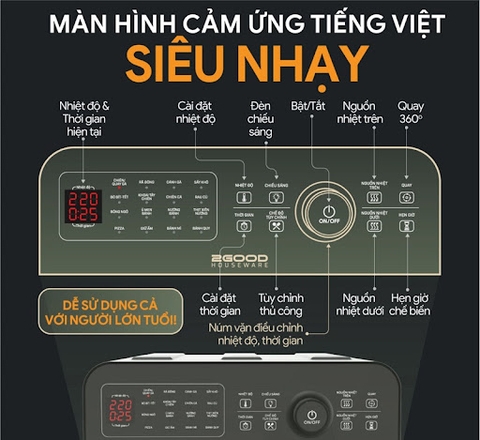 Lò chiên - nướng không dầu 2GOOD S20 (14,5 lít)