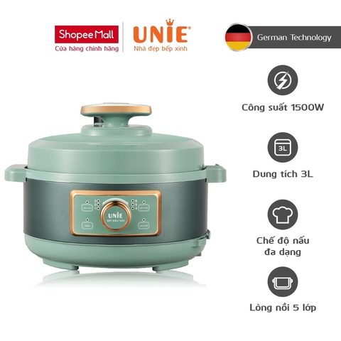 Nồi áp suất điện đa năng Unie UN630, 1300W, dung tích 3L