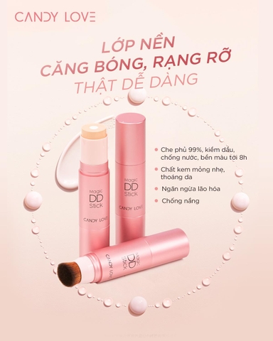 Kem nền Collagen ngọc trai Magic DD Stick Candy Love (KOREA)