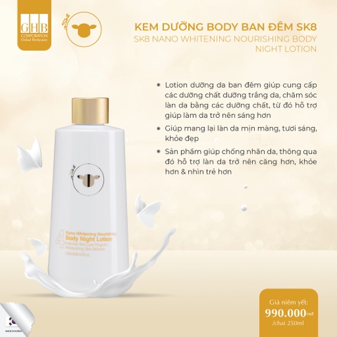 Kem dưỡng đêm SK8 Nano Whitening Nourishing