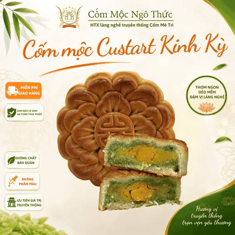 Bánh Trung Thu Cốm Mộc Custart Kinh Kỳ – Bánh Nướng Nhân cốm xào