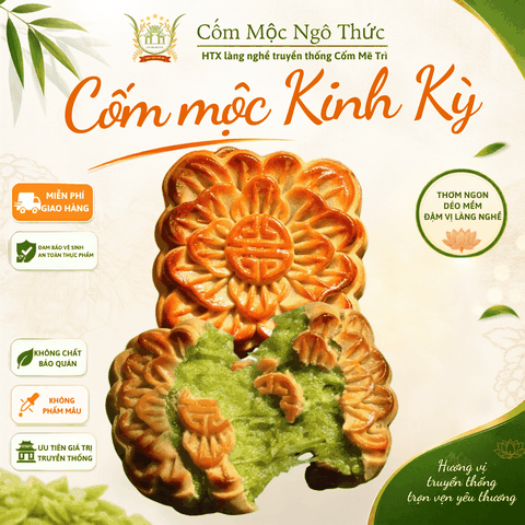 Bánh Trung Thu Cốm Mộc Kinh Kỳ – Bánh Nướng Nhân cốm xào