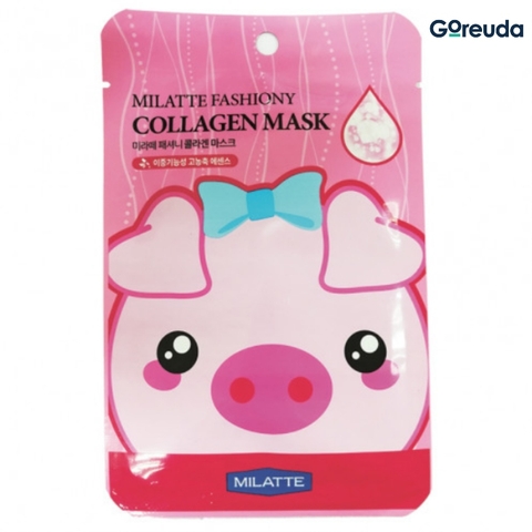 Mặt nạ dưỡng da chiết xuất collagen Milatte Fashiony Collagen Mask - Hộp 10 miếng