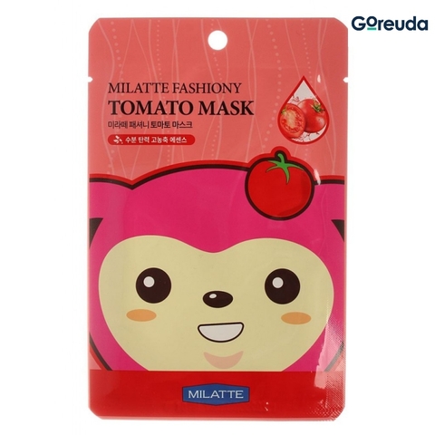 Mặt nạ dưỡng da chiết xuất cà chua Milatte Fashiony Tomato Mask - Hộp 10 miếng