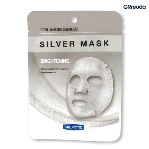 Mặt nạ bạc dưỡng trắng Milatte Foil Mask Series Silver Mask Brightening