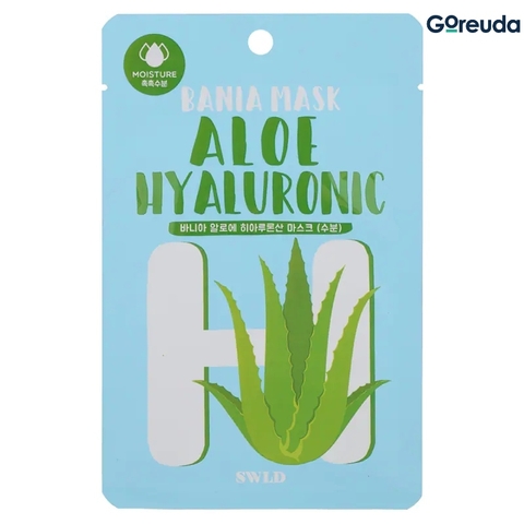 Mặt nạ dưỡng ẩm từ nha đam SWLD Bania Mask Aloe Hyaluronic - Hộp 10 miếng