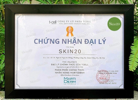 1. CHỨNG NHẬN ĐẠI LÝ MARTIDERM