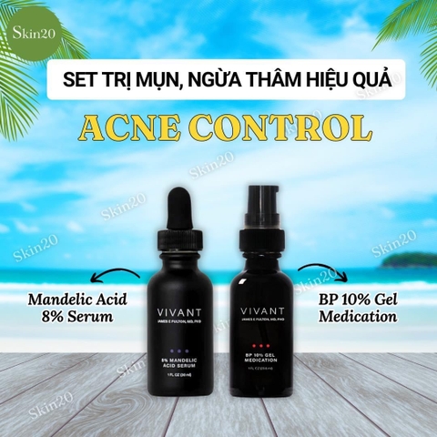 Set trị mụn, ngừa thâm hiệu quả Vivant Skincare Acne Control