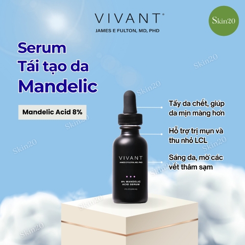 Serum tái tạo da Vivant Skincare Mandelic Acid 8% - 30ml