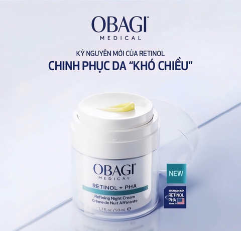 Kem dưỡng tái tạo & trẻ hóa da ban đêm Obagi Retinol + PHA - 50ml