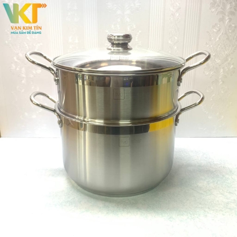 Bộ 2 nồi xửng Fivestar 28cm ST28 nắp kính