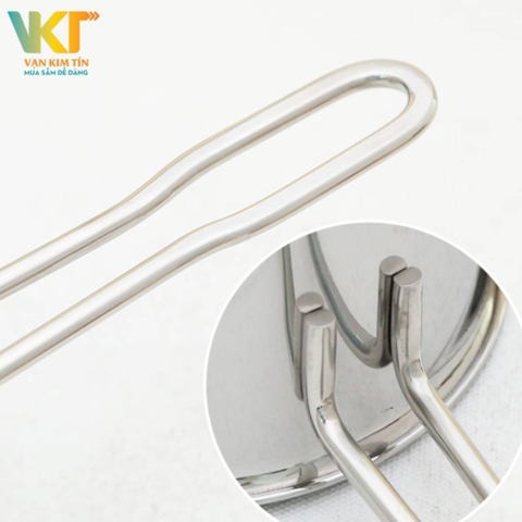 Quánh inox 304 5 đáy nắp kính Fivestar 16cm Q16-5DG