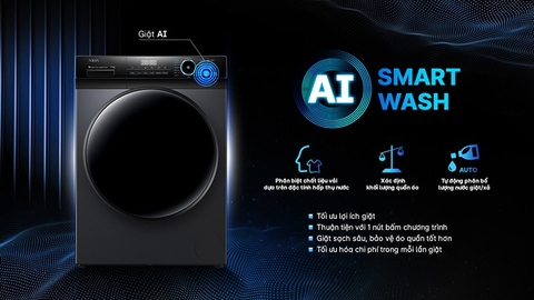 Công nghệ AI Smart Wash của máy giặt Aqua