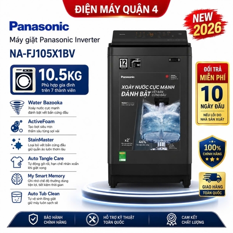Máy giặt Panasonic Inverter 10.5 kg NA-FJ105X1BV