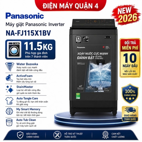 Máy giặt Panasonic Inverter 11.5 kg NA-FJ115X1BV