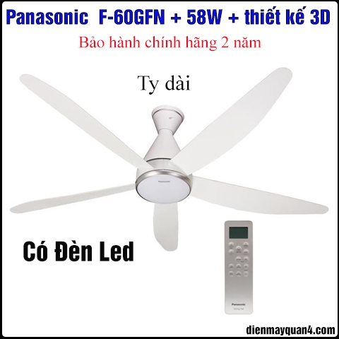 Quạt trần Panasonic F-60GFN 5 cánh thiết kế 3D