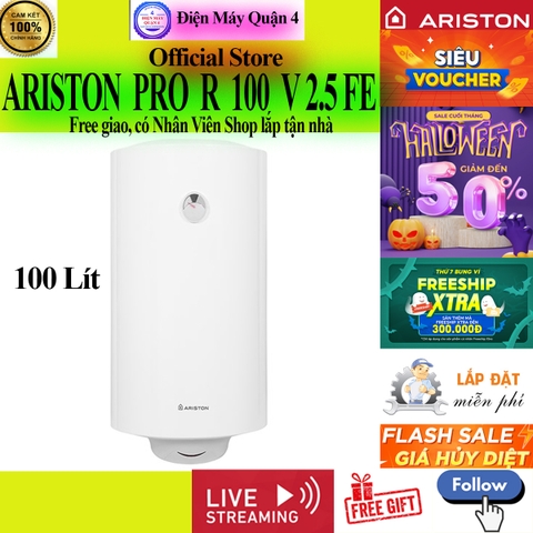 Bình nước nóng gián tiếp Ariston 100 lít 2500W PRO R 100 V 2.5 FE