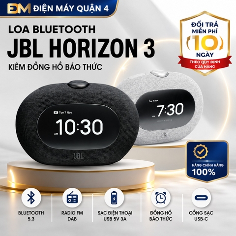 Loa Bluetooth JBL Horizon 3 Radio DAB FM Đồng Hồ Báo Thức