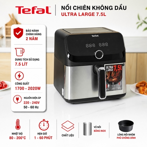 Nồi chiên không dầu Tefal Mega EY855D68-7.5L