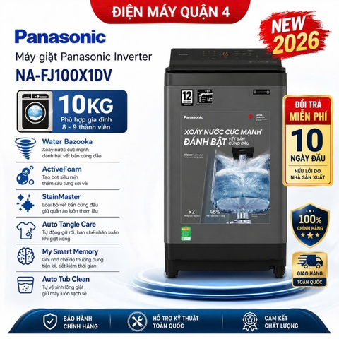 Máy giặt Panasonic Inverter 10 kg NA-FJ100X1DV