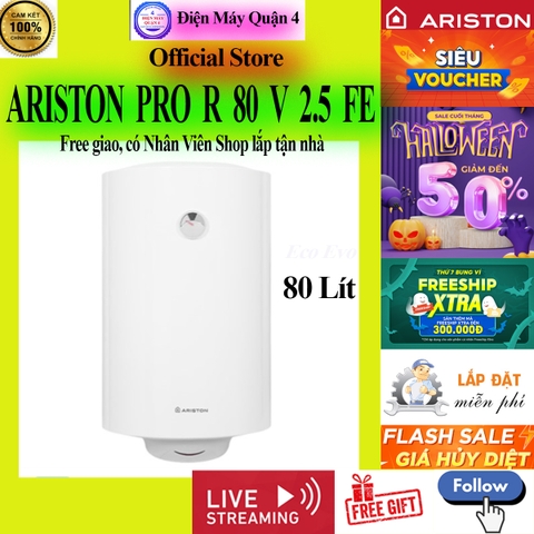 Máy nước nóng gián tiếp Ariston 80 lít PRO R 80 V 2.5 FE
