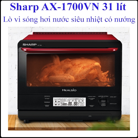 Lò vi sóng hơi nước siêu nhiệt Sharp 31 lít AX-1700VN