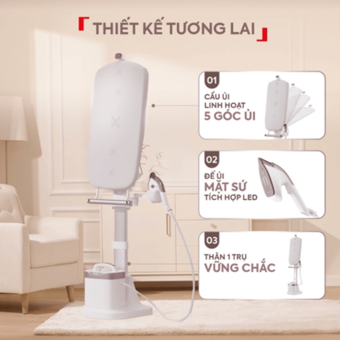 Bàn ủi hơi nước đứng Tefal IXEO Vision QT1811E0