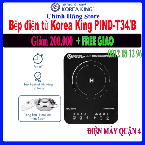 Bếp điện từ đơn Korea King PIND-T34/B - Hàng chính hãng