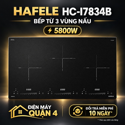 Bếp từ 3 vùng nấu lắp âm Hafele HC-I7834B (536.61.719) 5800W