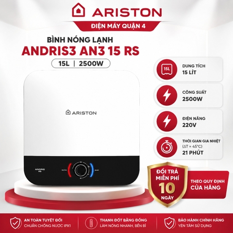Bình nóng lạnh ARISTON ANDRIS3 AN3 15 RS 15L