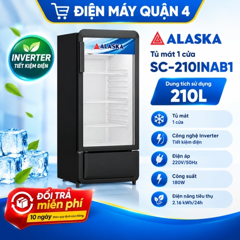 Tủ mát Alaska SC-210INAB1 inverter 210 lít