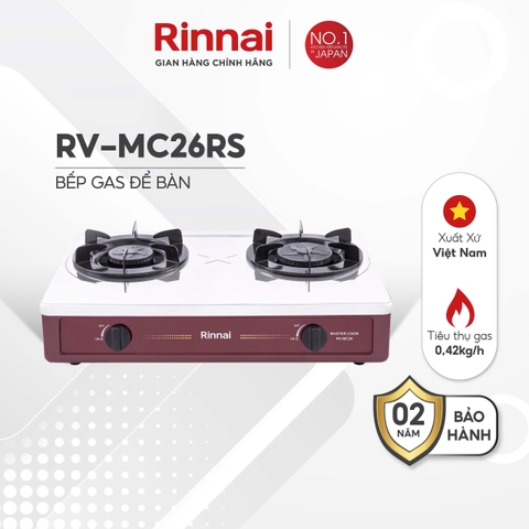 Bếp gas đôi Rinnai RV-MC26RS - Hàng chính hãng