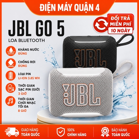 Loa Bluetooth JBL Go 5 Chống Nước IP68 Auracast Đèn LED 8 Giờ Pin
