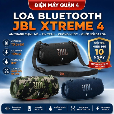 Loa Bluetooth JBL Âm Thanh JBL Pro Sound Kháng Nước IP67 Xtreme 4