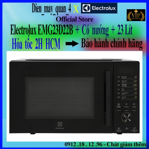 Lò vi sóng có nướng Electrolux EMG23D22B 23 lít giá rẻ nhất