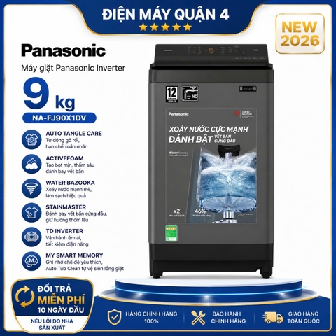 Máy giặt Panasonic Inverter 9 kg NA-FJ90X1DV