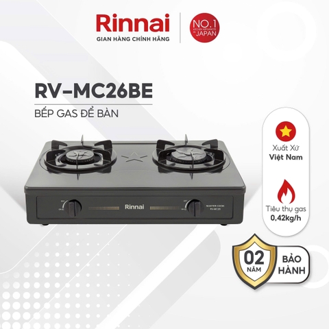 Bếp gas Rinnai RV-MC26BE - Hàng chính hãng