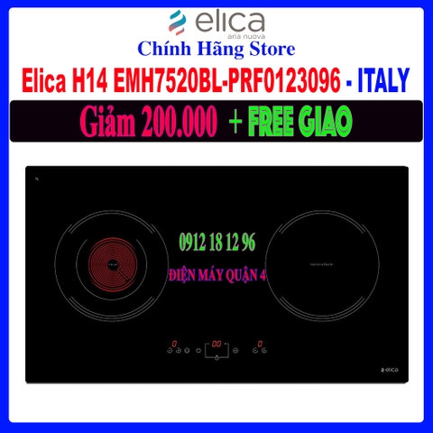 Bếp điện từ hồng ngoại kết hợp Elica H14 EMH7520BL-PRF0123096