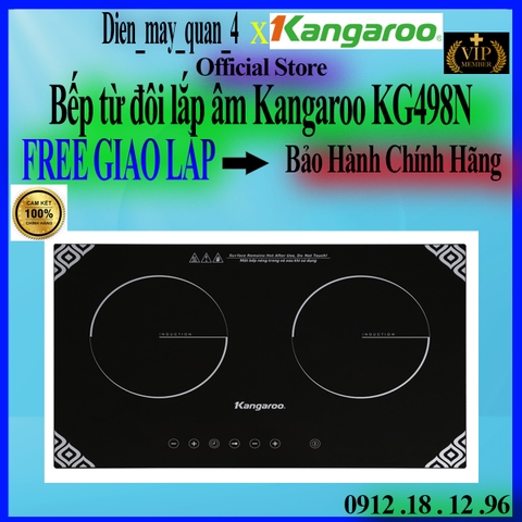 Bếp từ đôi lắp âm Kangaroo KG498N, chính hãng mới 100%