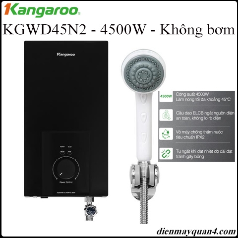 Máy nước nóng trực tiếp Kangaroo KGWD45N2 4500W