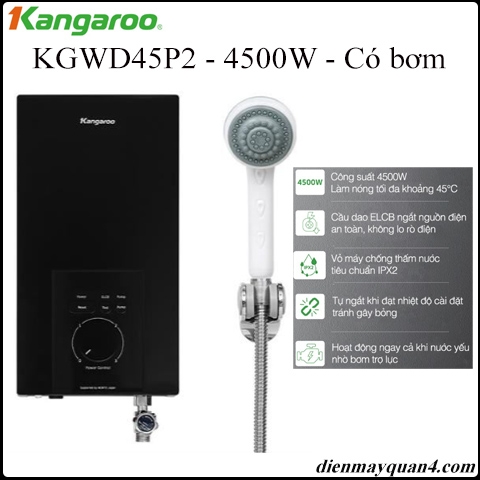 Máy nước nóng trực tiếp Kangaroo KGWD45P2 4500W