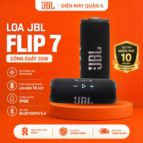 Loa Bluetooth JBL Flip 7 Công Suất 35W AI Sound Boost Pin 14H Chống Nước IP68
