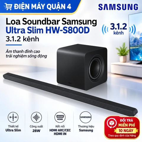 Loa Soundbar Samsung Ultra Slim HW-S800D 3.1.2 kênh