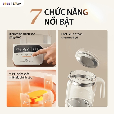 Máy đun nước hâm sữa Bear WW-4H12W (Bản Quốc Tế)