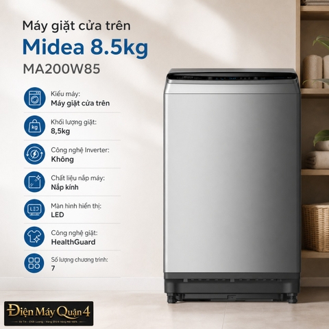 Máy giặt cửa trên Midea 8.5kg MA200W85