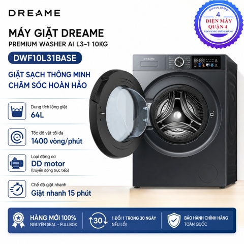 Máy Giặt Dreame Premium Washer AI L3-1 10kg DWF10L31BASE