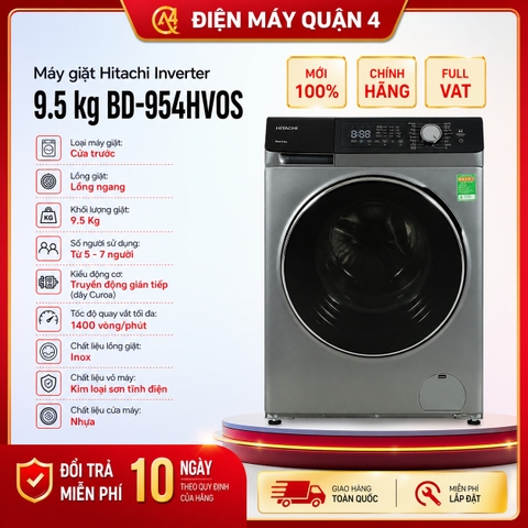 Máy giặt Hitachi Inverter 9.5 kg BD-954HVOS